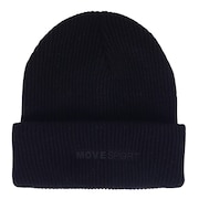 (メンズ)ニット帽 リブニットキャップ DMAWJC71 BK 防寒 フリーサイズ 黒