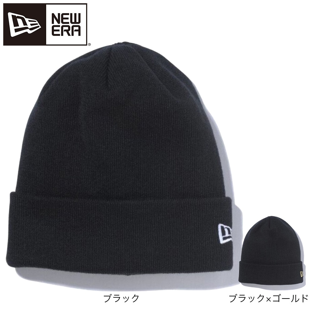 ニューエラ（NEW ERA）（メンズ、レディース）ニット帽 防寒 Basic Cuff Knit ビーニー 黒 11120505 