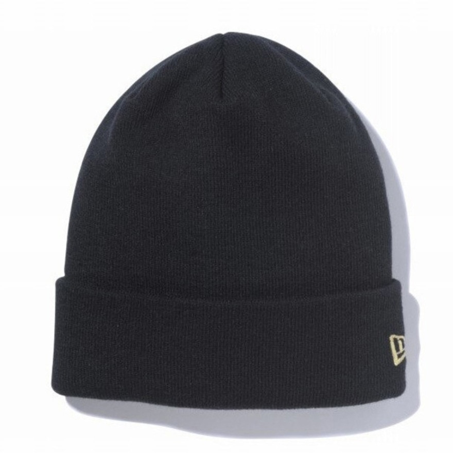 ニューエラ（NEW ERA）（メンズ、レディース）ニット帽 防寒 Basic Cuff Knit ビーニー 黒 11120505 