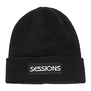 セッションズ（SESSIONS）（メンズ）ニット帽 ワッペン カフ ワッチ 218185 BLK 防寒
