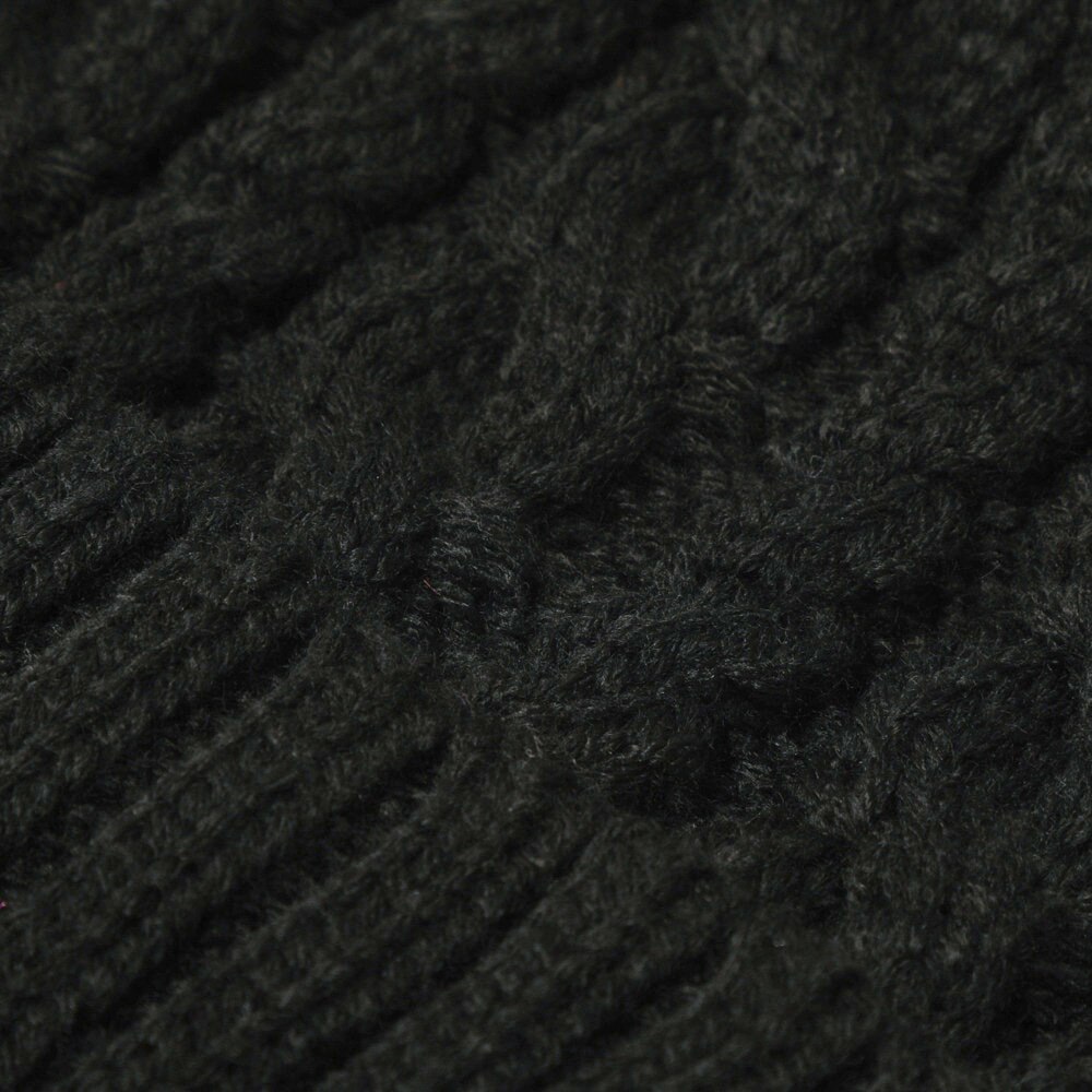 エルケクス（ELKEX）（メンズ）ニット帽 防寒 ケーブルカフワッチ 黒 897EK1ST2650 BLK