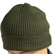 ノーブランド(NO BRAND)(メンズ)ニット帽 ワッフルビッグワッチ 897NN2ST0365 OLIVE 防寒