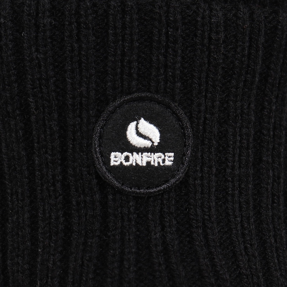 ボンファイア（Bonfire）（メンズ、レディース）ニット帽 イヤーカバーキャップ 20BNF2FST2272 BLK 防寒