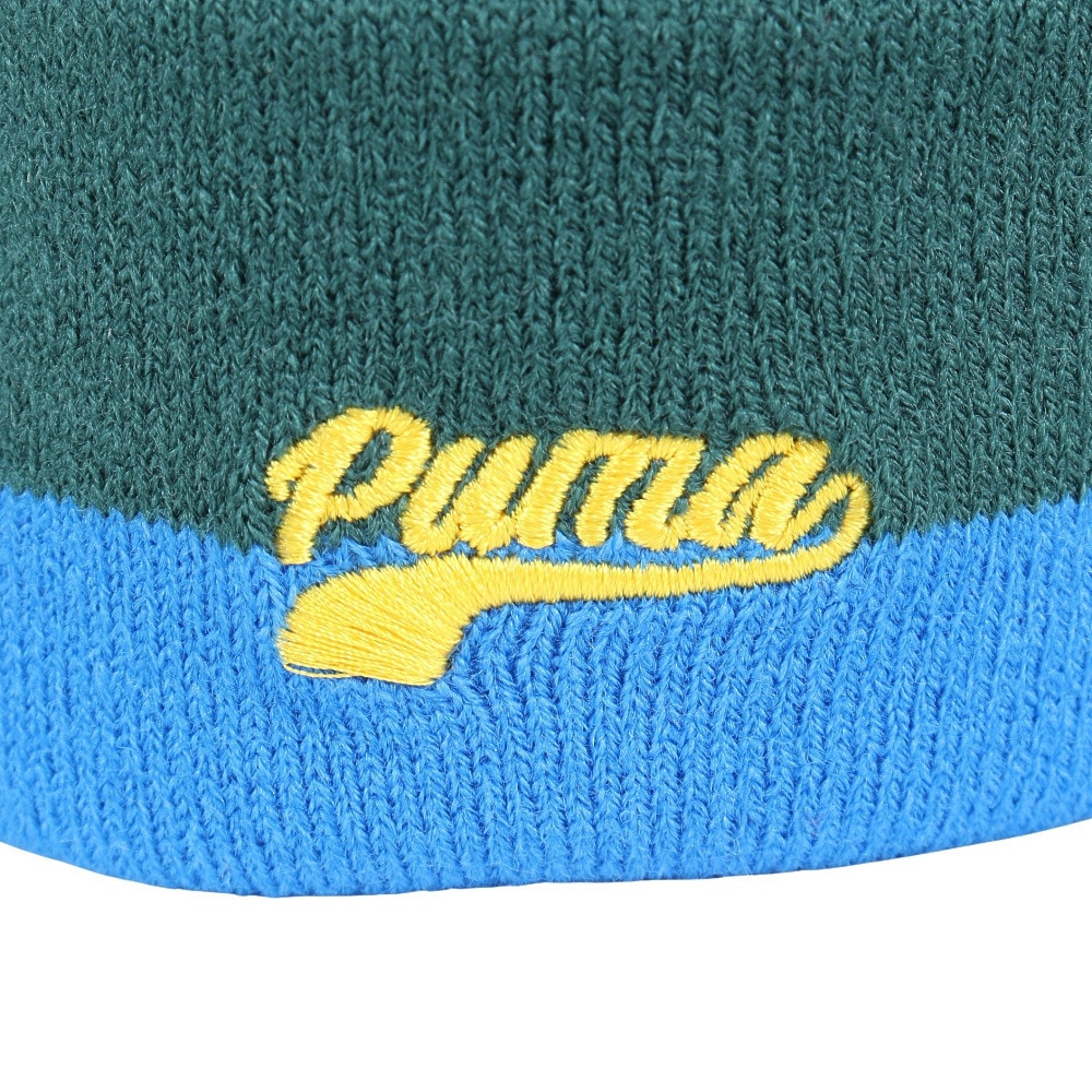 プーマ（PUMA）（メンズ）ニット帽 スクリプト ロゴ ビーニー 02482702 フリーサイズ 緑
