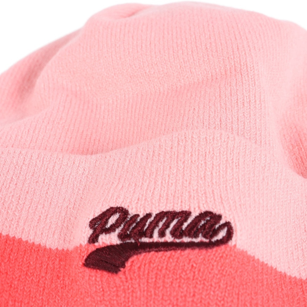 プーマ（PUMA）（メンズ）ニット帽 スクリプト ロゴ ビーニー 02482703 フリーサイズ ピンク