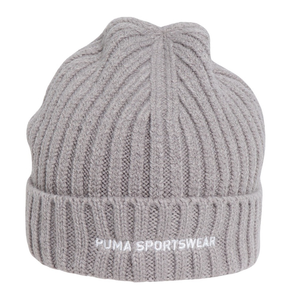 プーマ（PUMA）（メンズ、レディース）ニット帽 フィッシャーマン ビーニー 02482903 防寒 フリーサイズ グレー