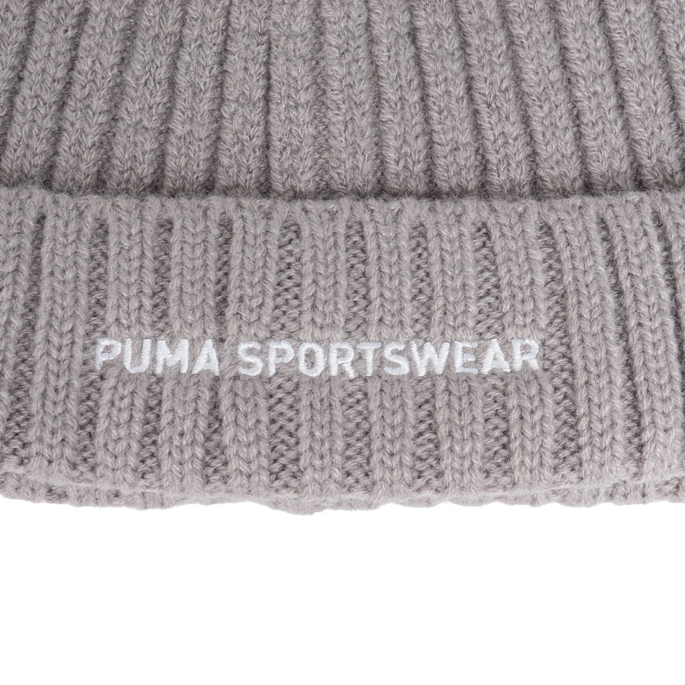 プーマ（PUMA）（メンズ、レディース）ニット帽 フィッシャーマン ビーニー 02482903 防寒 フリーサイズ グレー