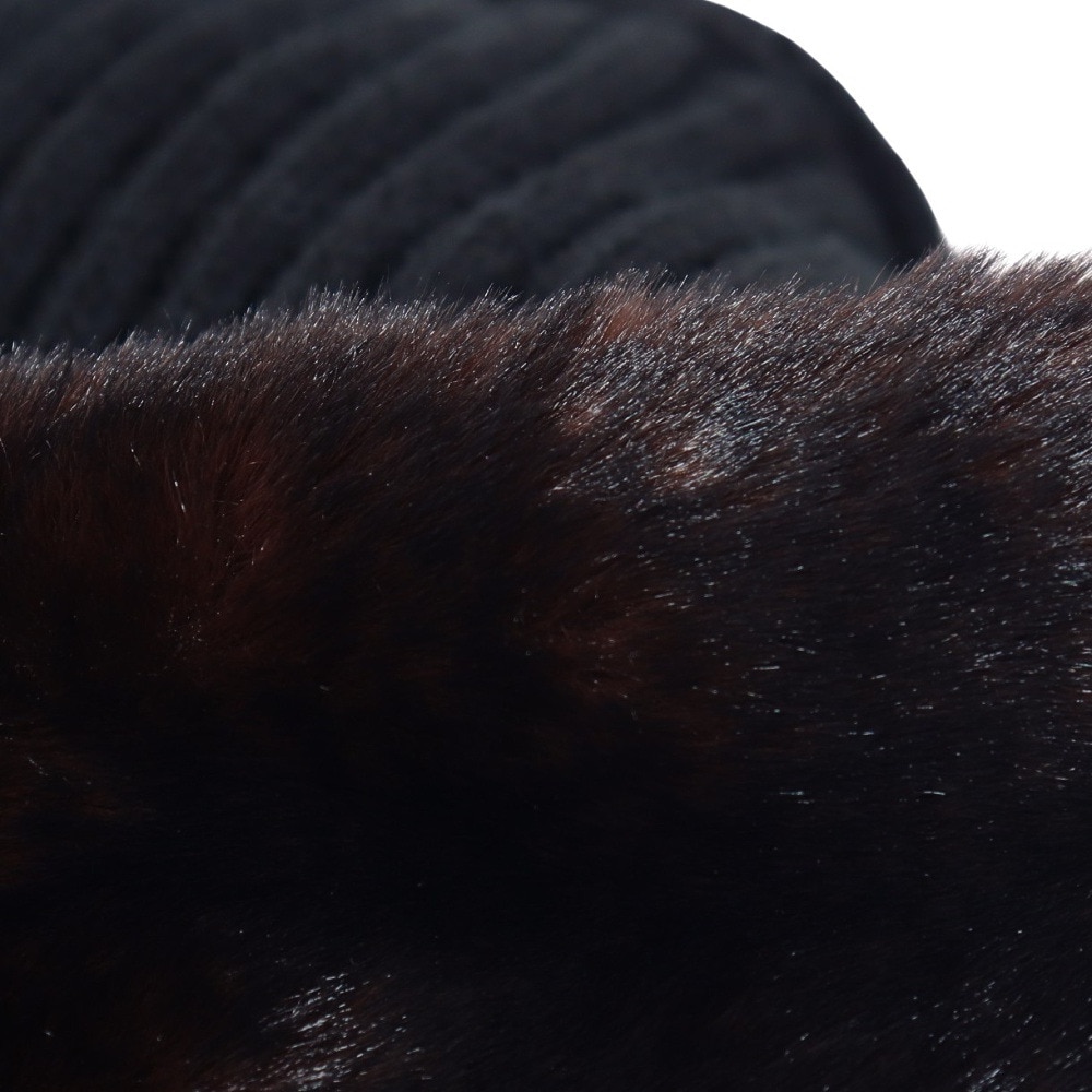ヤックパック（YAK PAK）（メンズ、レディース）リブニット フライトキャップ YAK-PAK-23F007 BLK パイロットキャップ 耳当て付き 黒