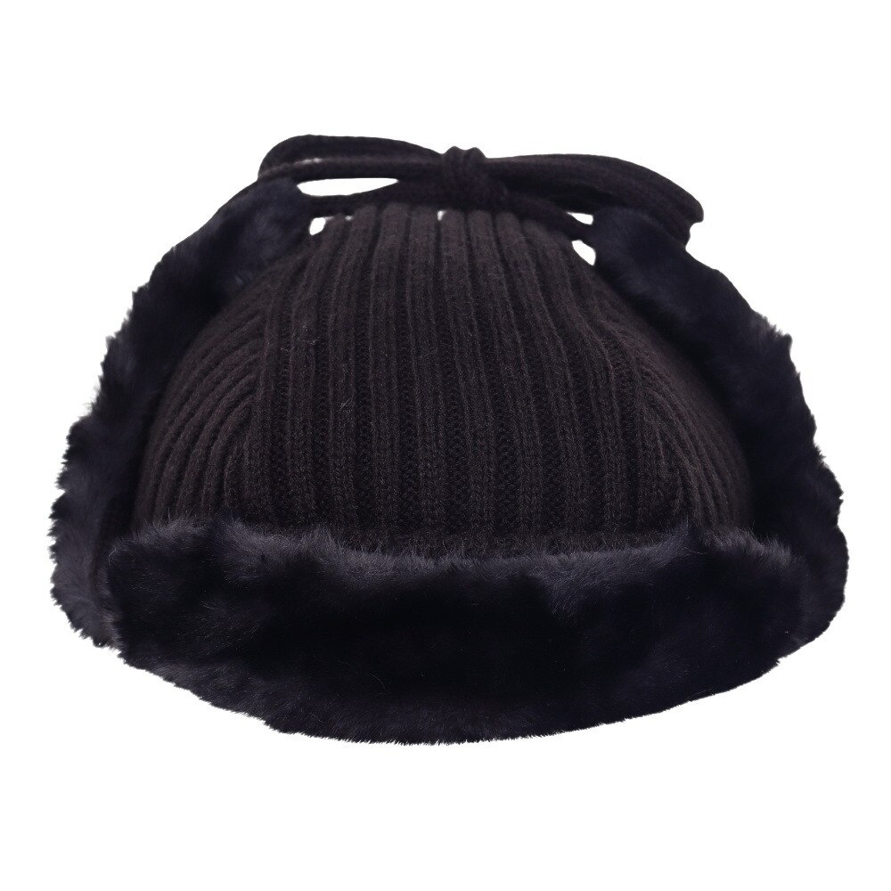 ヤックパック（YAK PAK）（メンズ、レディース）リブニット フライトキャップ YAK-PAK-23F007 CGRY パイロットキャップ 耳当て付き チャコールグレー