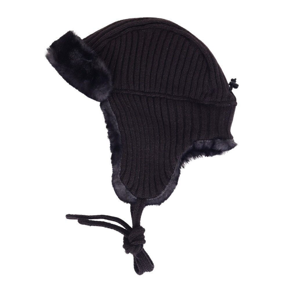 ヤックパック（YAK PAK）（メンズ、レディース）リブニット フライトキャップ YAK-PAK-23F007 CGRY パイロットキャップ 耳当て付き チャコールグレー