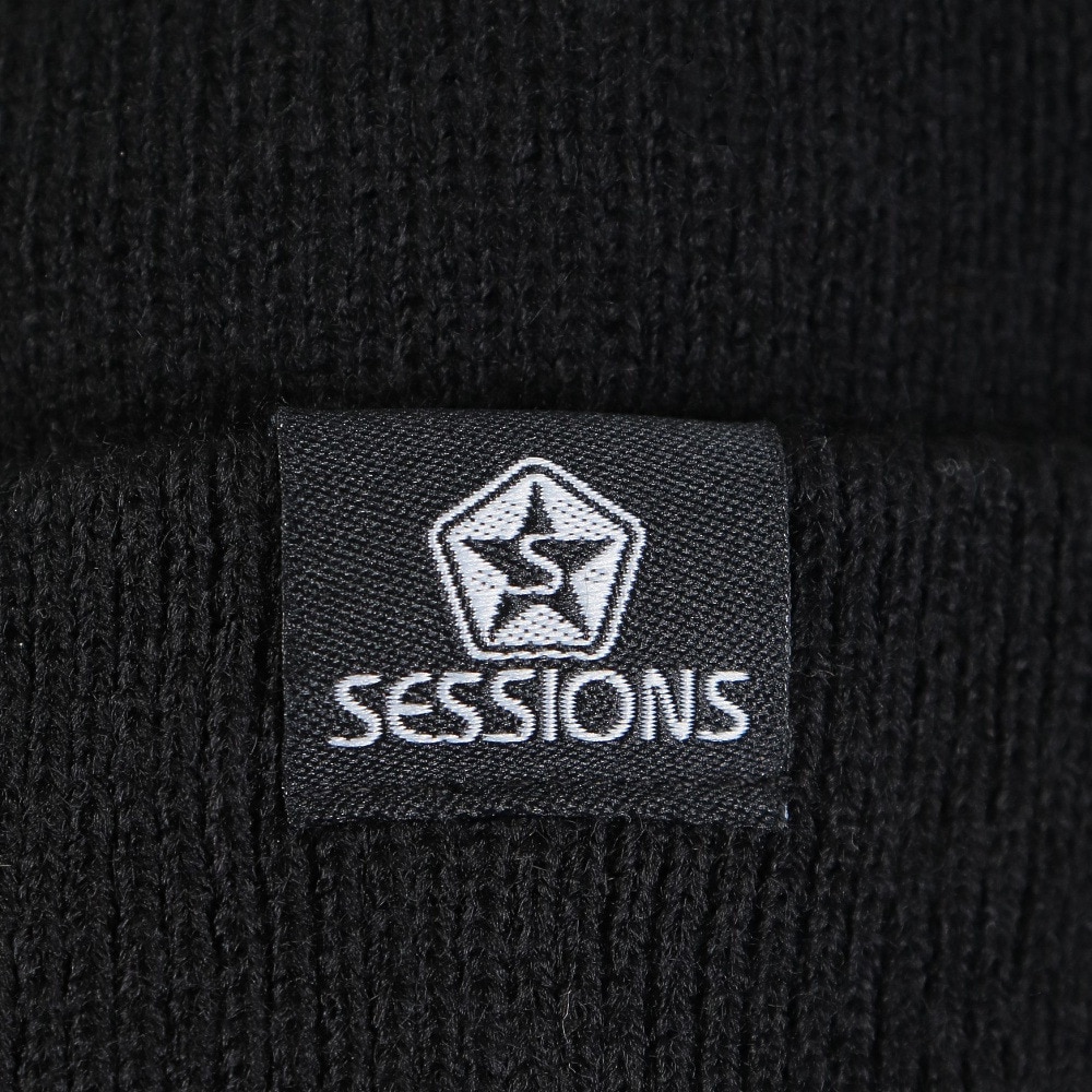 セッションズ（SESSIONS）（メンズ）ニット帽 ベーシックカフワッチ 23080255 BLK 防寒 フリーサイズ 黒