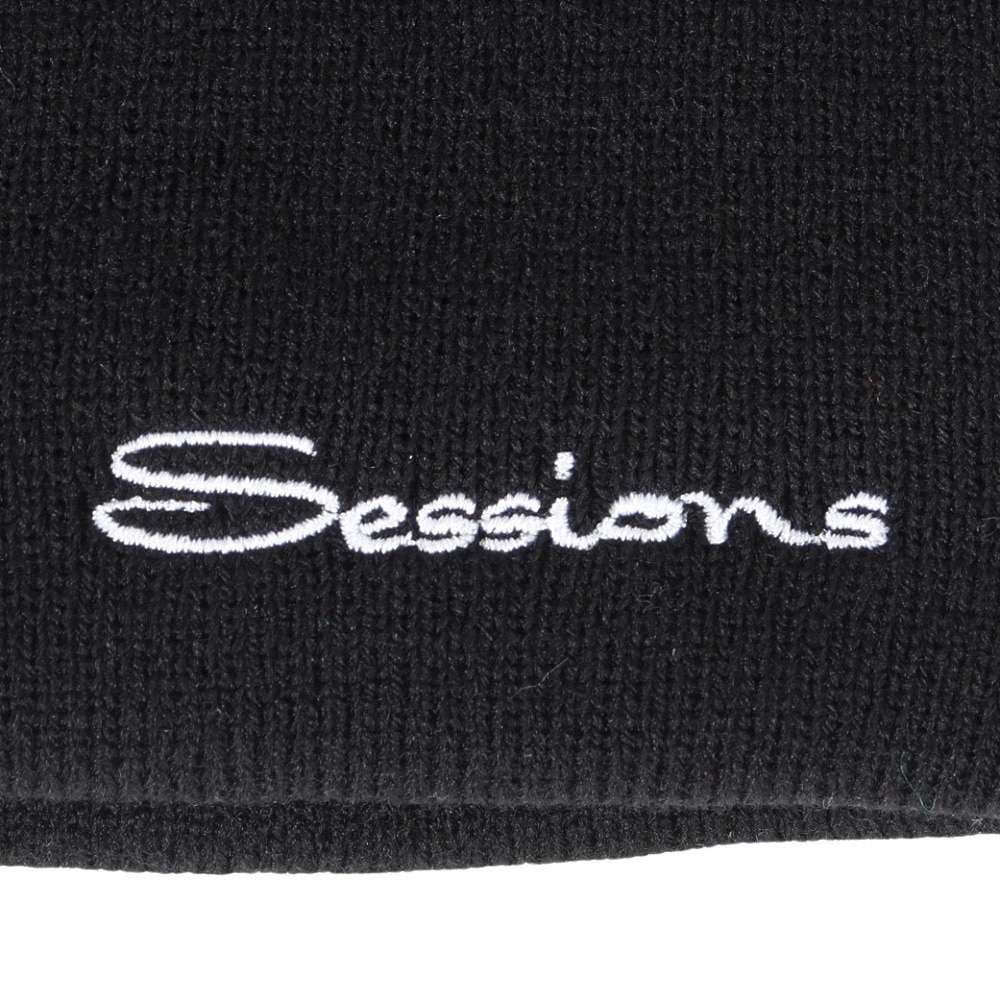 セッションズ（SESSIONS）（メンズ、レディース）ニット帽 ベーシックウォーム カフワッチ 23080256 BLK
