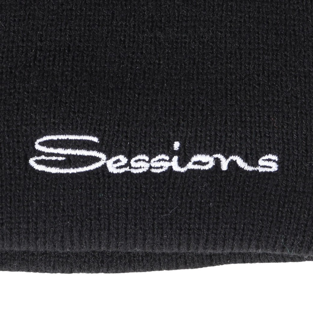セッションズ（SESSIONS）（メンズ、レディース）ニット帽 ベーシックウォーム カフワッチ 23080256 BLK フリーサイズ 黒