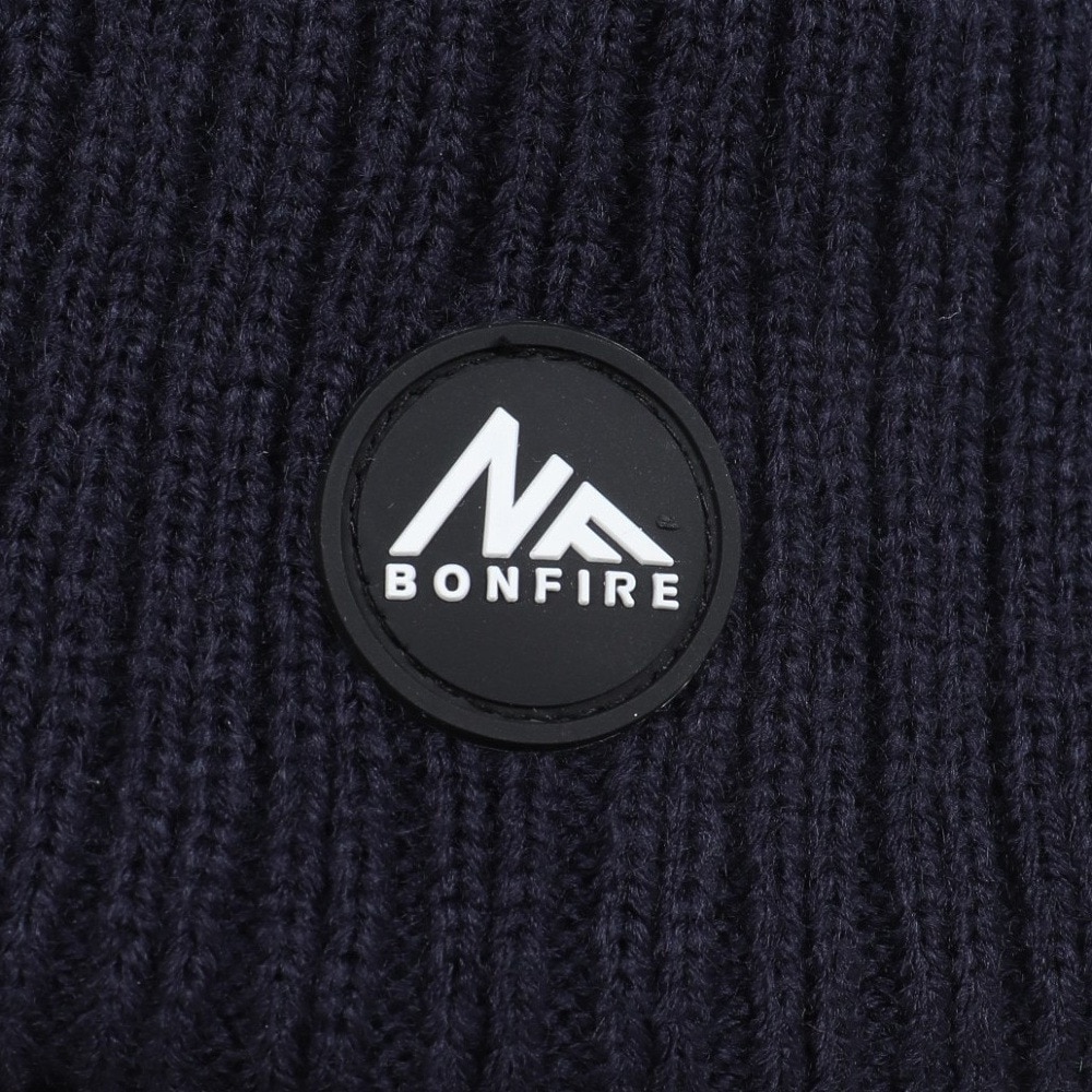ボンファイア（Bonfire）（メンズ、レディース）ニット帽 イヤーカバーニットキャップ 20BNF3FST2291 NVY 防寒 耳当て付き 紺