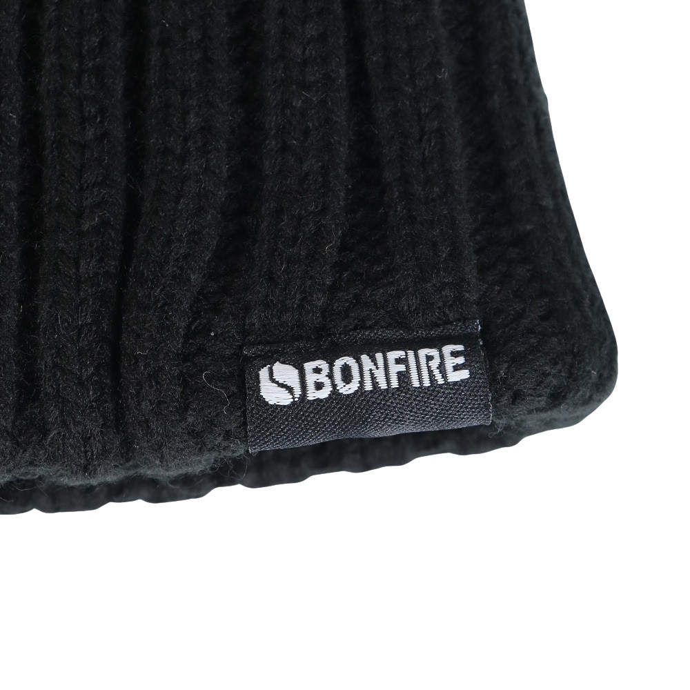 ボンファイア（Bonfire）（メンズ）ニット帽 ケーブルカフワッチ 20BNF3FST2292 BLK 防寒 黒 フリーサイズ