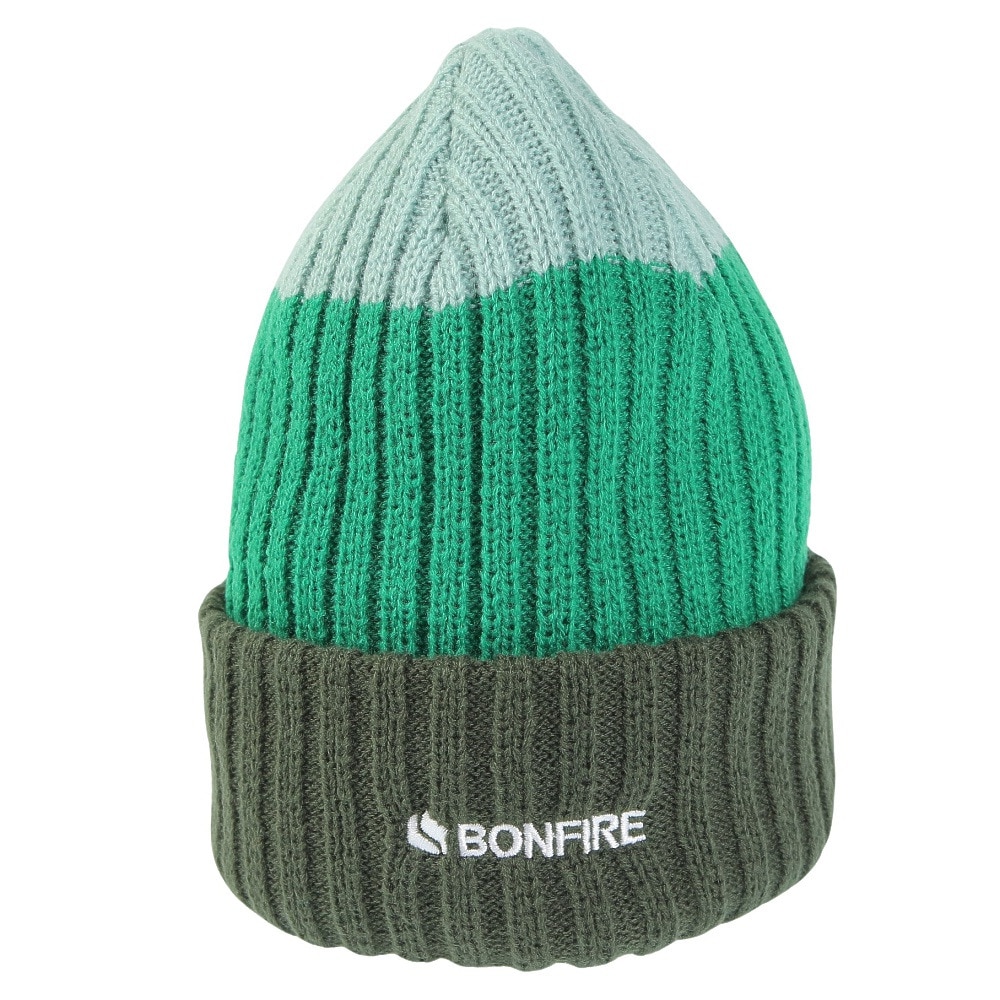 ボンファイア（Bonfire）（メンズ）ニット帽 ボーダーリブカフワッチ 20BNF3FST2294 GRN 防寒 フリーサイズ 緑