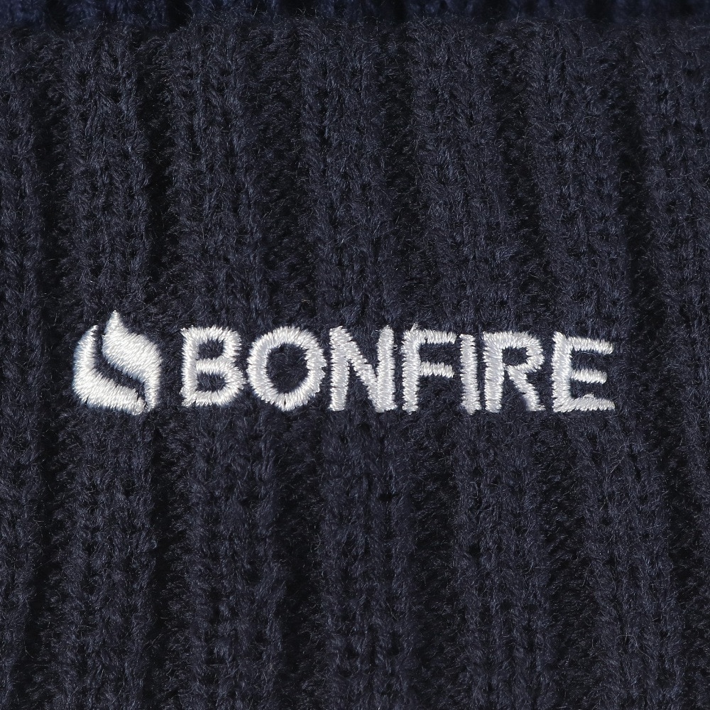 ボンファイア（Bonfire）（メンズ）ニット帽 ボーダーリブカフワッチ 20BNF3FST2294 NVY 防寒 フリーサイズ 紺