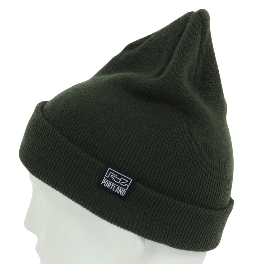 ライズ（RYZ）（メンズ、レディース）ニット帽 ベーシックカフワッチ RZ20ST23FW0020 GRN 防寒 フリーサイズ 緑
