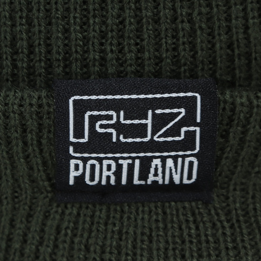 ライズ（RYZ）（メンズ、レディース）ニット帽 ベーシックカフワッチ RZ20ST23FW0020 GRN 防寒 フリーサイズ 緑