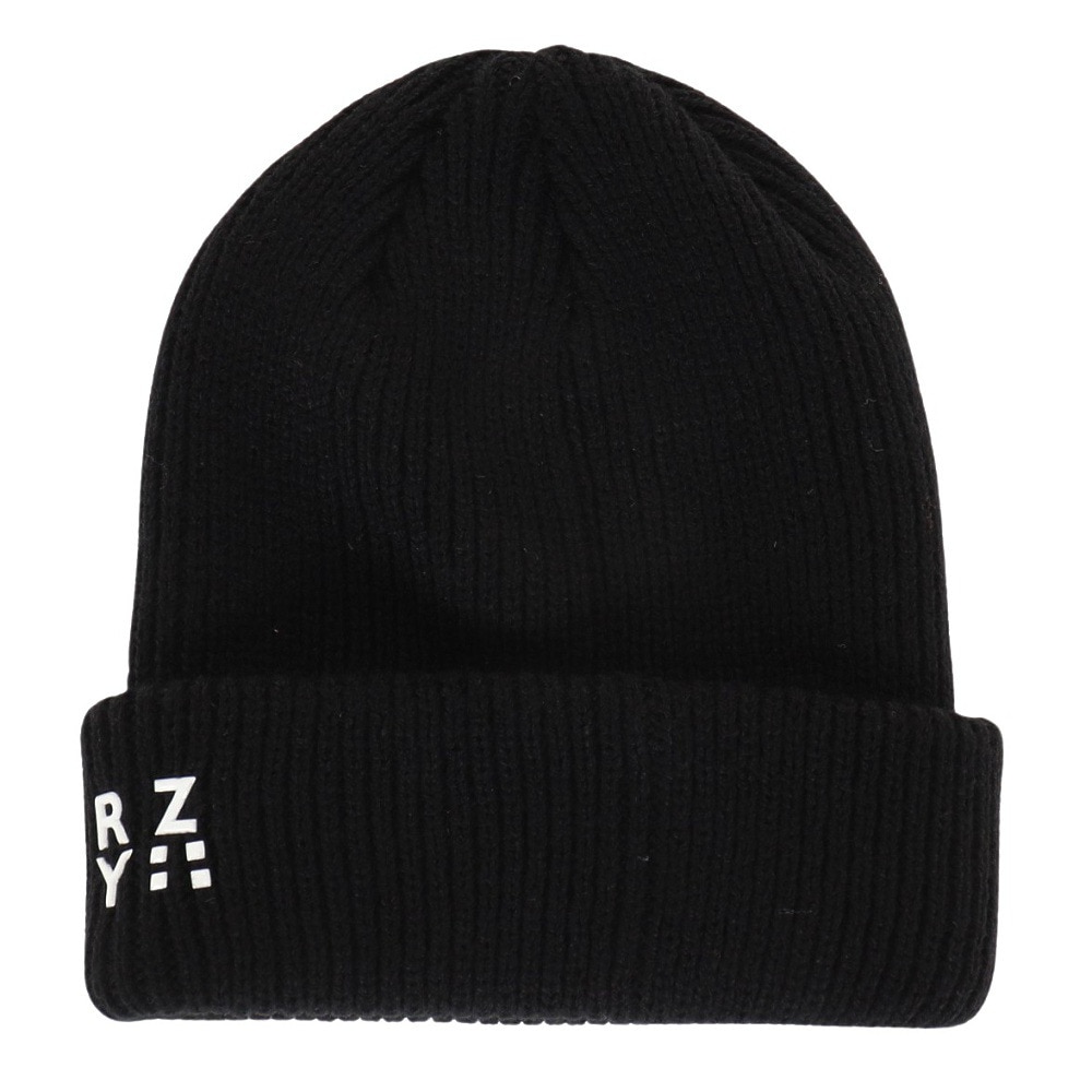 ライズ（RYZ）（メンズ、レディース）ニット帽 ボリュームカフワッチ RZ20ST23FW0021 BKXWH 防寒 フリーサイズ 黒