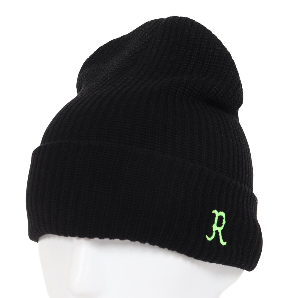 ライズ（RYZ）（メンズ）ニット帽 ブラックシリーズカフワッチ RZ20ST23FW0026 FGRN 防寒 黒 フリーサイズ