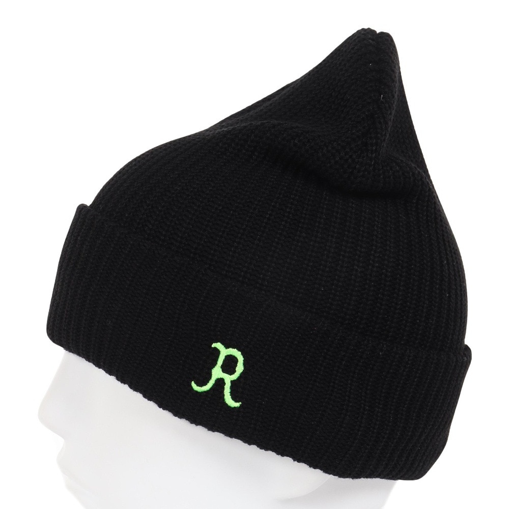 ライズ（RYZ）（メンズ）ニット帽 ブラックシリーズカフワッチ RZ20ST23FW0026 FGRN 防寒 黒 フリーサイズ