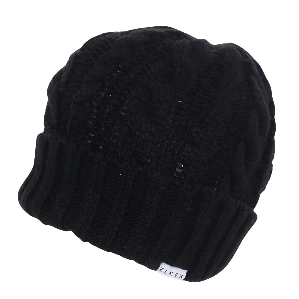 エルケクス（ELKEX）（メンズ）ニット帽 ケーブルカフワッチ EKM3FA0018 BLK 防寒
