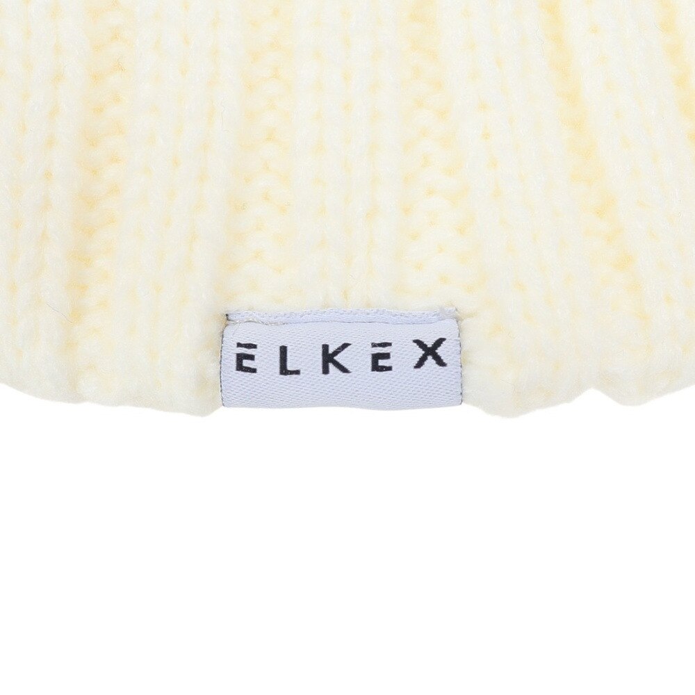 エルケクス（ELKEX）（メンズ）ニット帽 ケーブルカフワッチ EKM3FA0018 OWHT 防寒 フリーサイズ 白