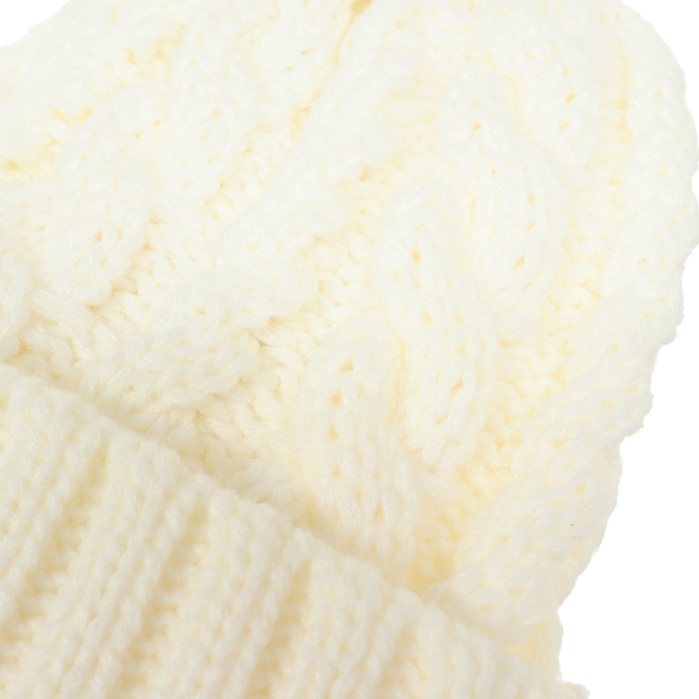 エルケクス（ELKEX）（メンズ）ニット帽 ケーブルカフワッチ EKM3FA0018 OWHT 防寒 フリーサイズ 白