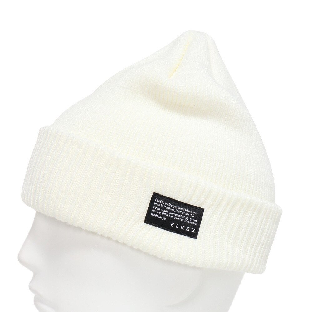 エルケクス（ELKEX）（メンズ）ニット帽 ボリュームカフワッチ EKM3FA0020 OWHT 防寒 フリーサイズ 白