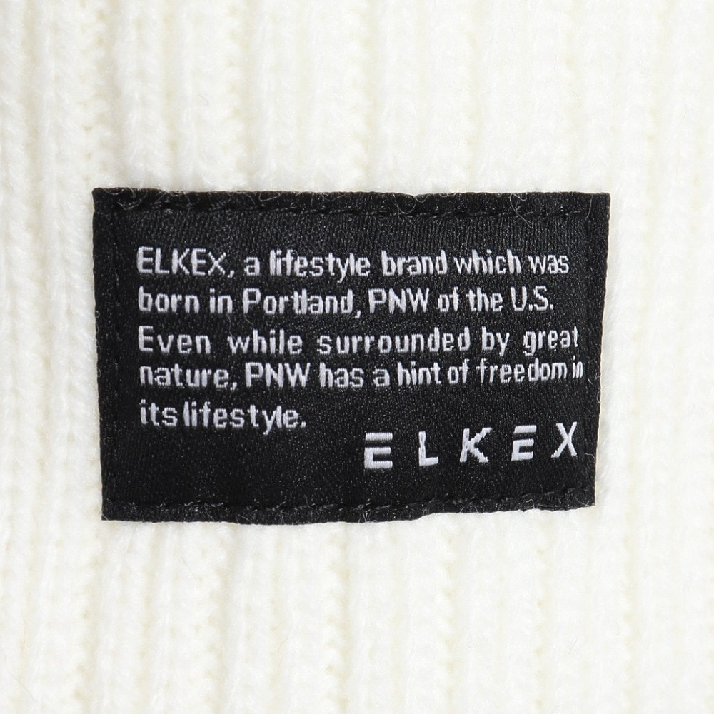 エルケクス（ELKEX）（メンズ）ニット帽 ボリュームカフワッチ EKM3FA0020 OWHT 防寒 フリーサイズ 白