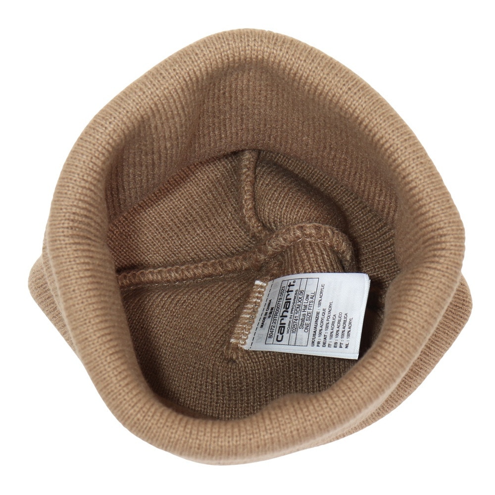 カーハート（CARHARTT）（メンズ）ニット帽 STRATUS HAT LOW I0257411CMXX23FW 防寒 ベージュ