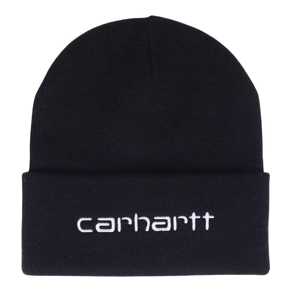 カーハート（CARHARTT）（メンズ）ニット帽 SCRIPT ビーニー I0308840D2XX23FW 防寒 フリーサイズ 黒