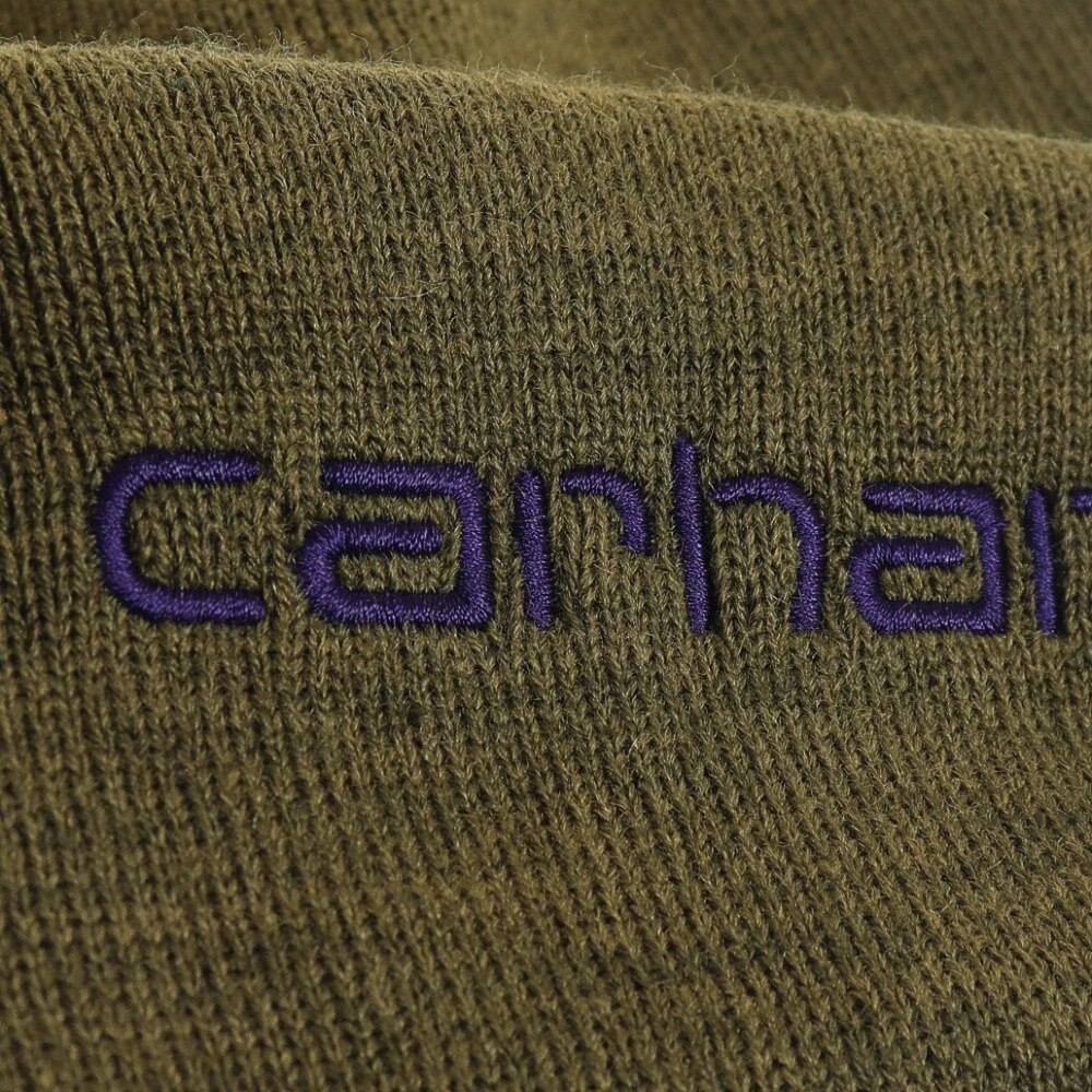 カーハート（CARHARTT）（メンズ）ニット帽 SCRIPT ビーニー I0308841TEXX23FW 防寒 フリーサイズ ダークグリーン
