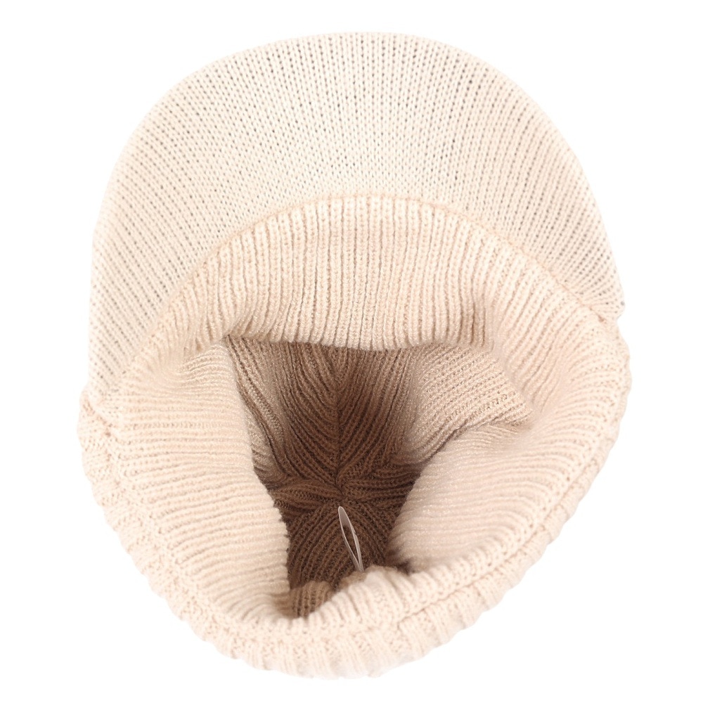 エアボーン（ARBN）（メンズ）ニット帽 ワークニットキャップ AR23FW-CAP001BEG フリーサイズ つば付き ベージュ