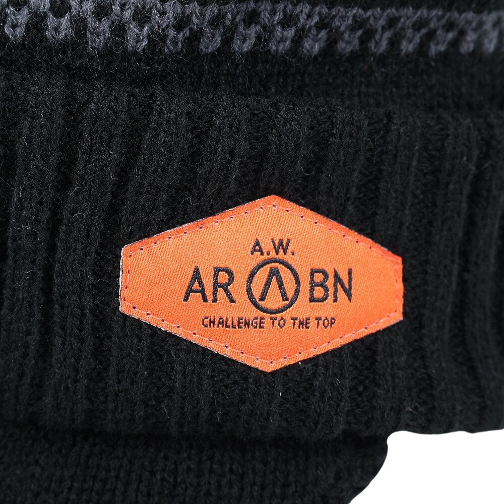 エアボーン（ARBN）（メンズ）ニット帽 ワークニットキャップ AR23FW-CAP001BLK