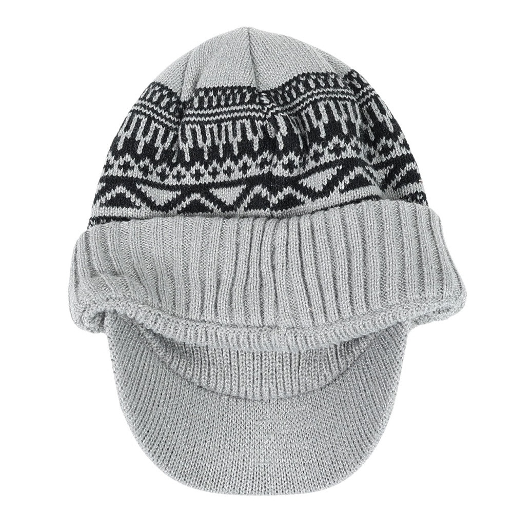 エアボーン（ARBN）（メンズ）ニット帽 ワークニットキャップ AR23FW-CAP001KHK フリーサイズ つば付き グレー