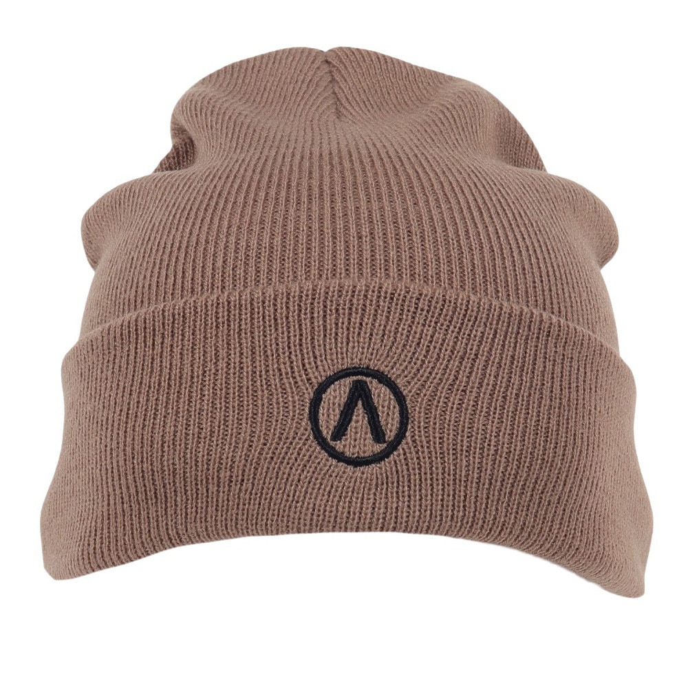 エアボーン（ARBN）（メンズ）ニット帽 EMB ニットキャップ AR23FW-CAP002BEG フリーサイズ 防寒 ベージュ