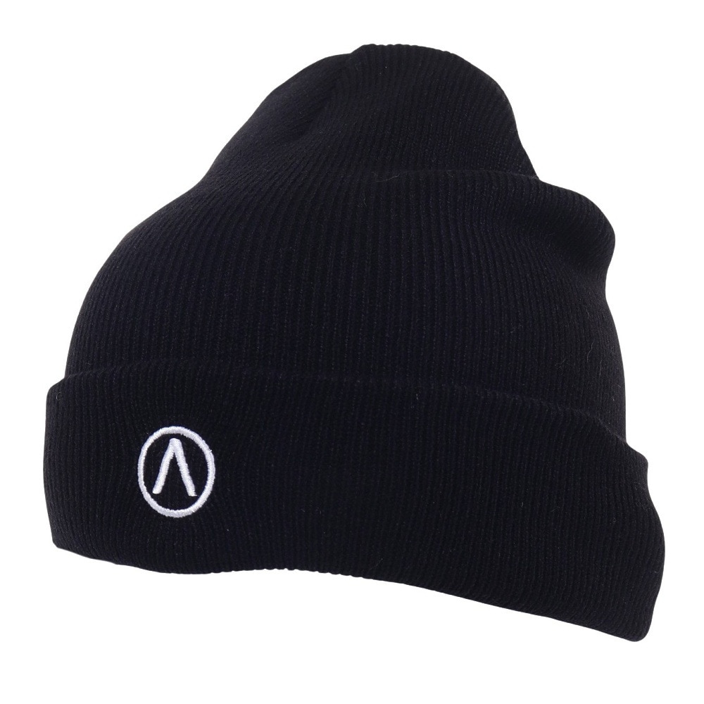 エアボーン（ARBN）（メンズ）ニット帽 EMB ニットキャップ AR23FW-CAP002BLK フリーサイズ 防寒