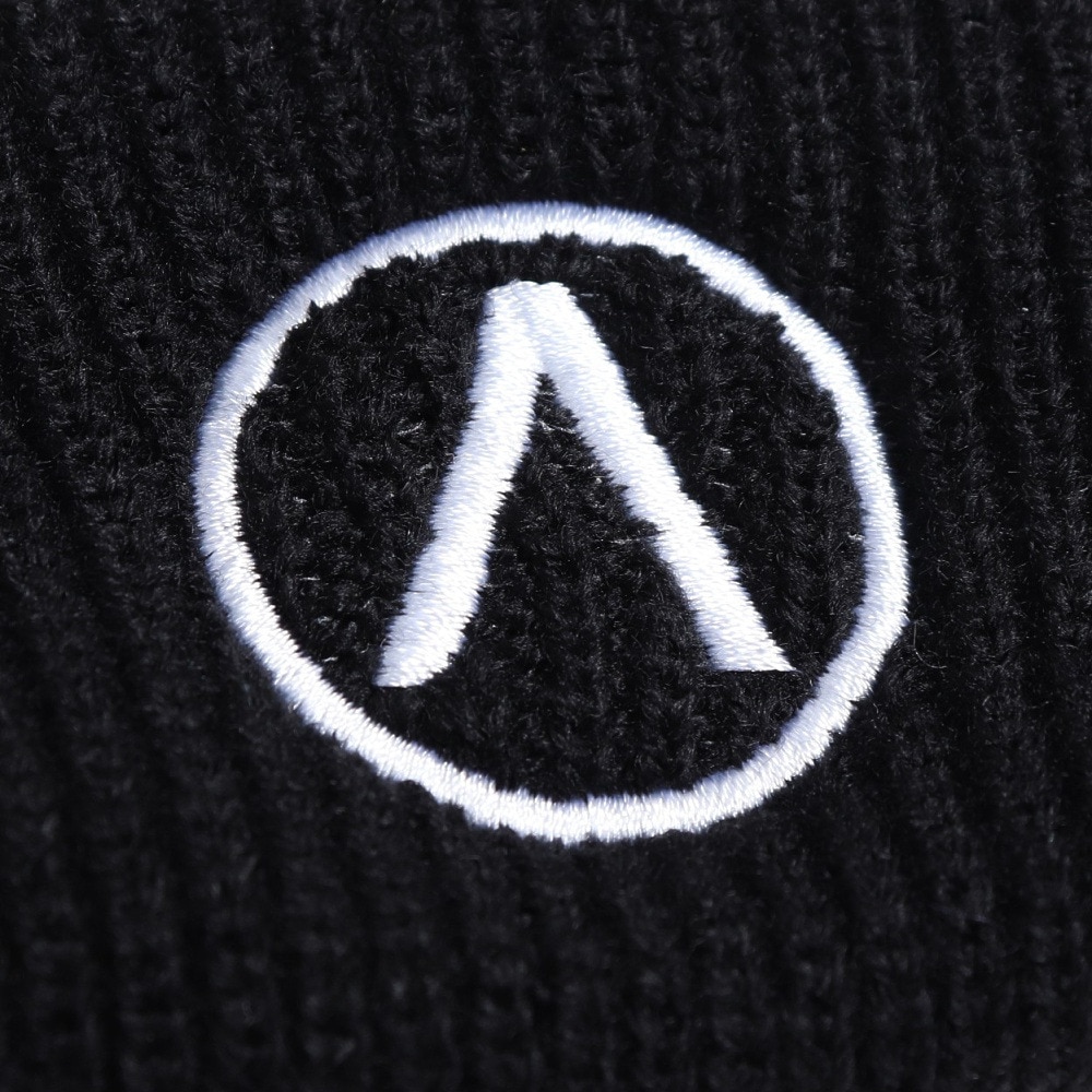 エアボーン（ARBN）（メンズ）EMB ニットキャップ ビーニー AR23FW-CAP003BLK ニット帽 フリーサイズ 黒