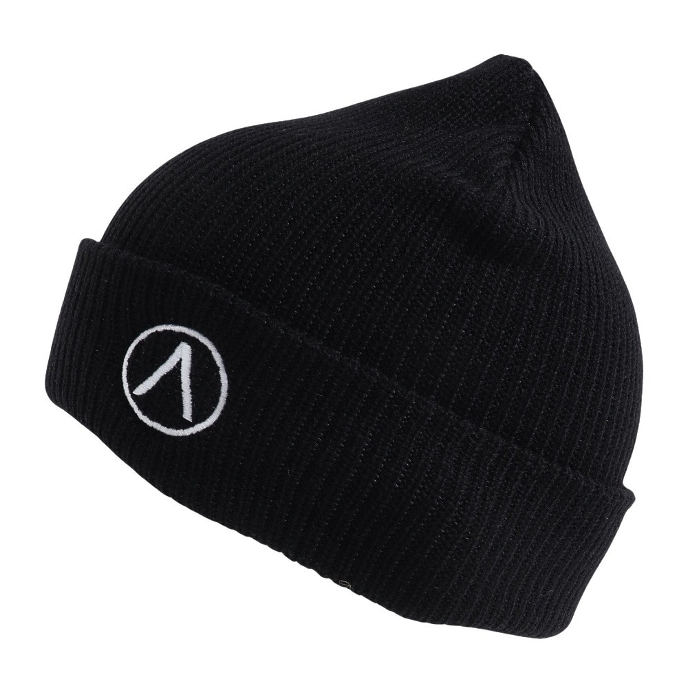エアボーン（ARBN）（メンズ）EMB ニットキャップ ビーニー AR23FW-CAP003BLK ニット帽 フリーサイズ 黒
