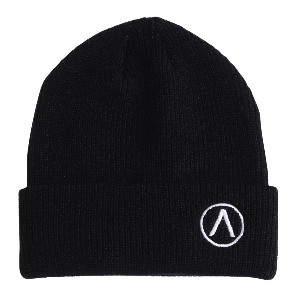 エアボーン（ARBN）（メンズ）EMB ニットキャップ ビーニー AR23FW-CAP003BLK ニット帽 フリーサイズ 黒