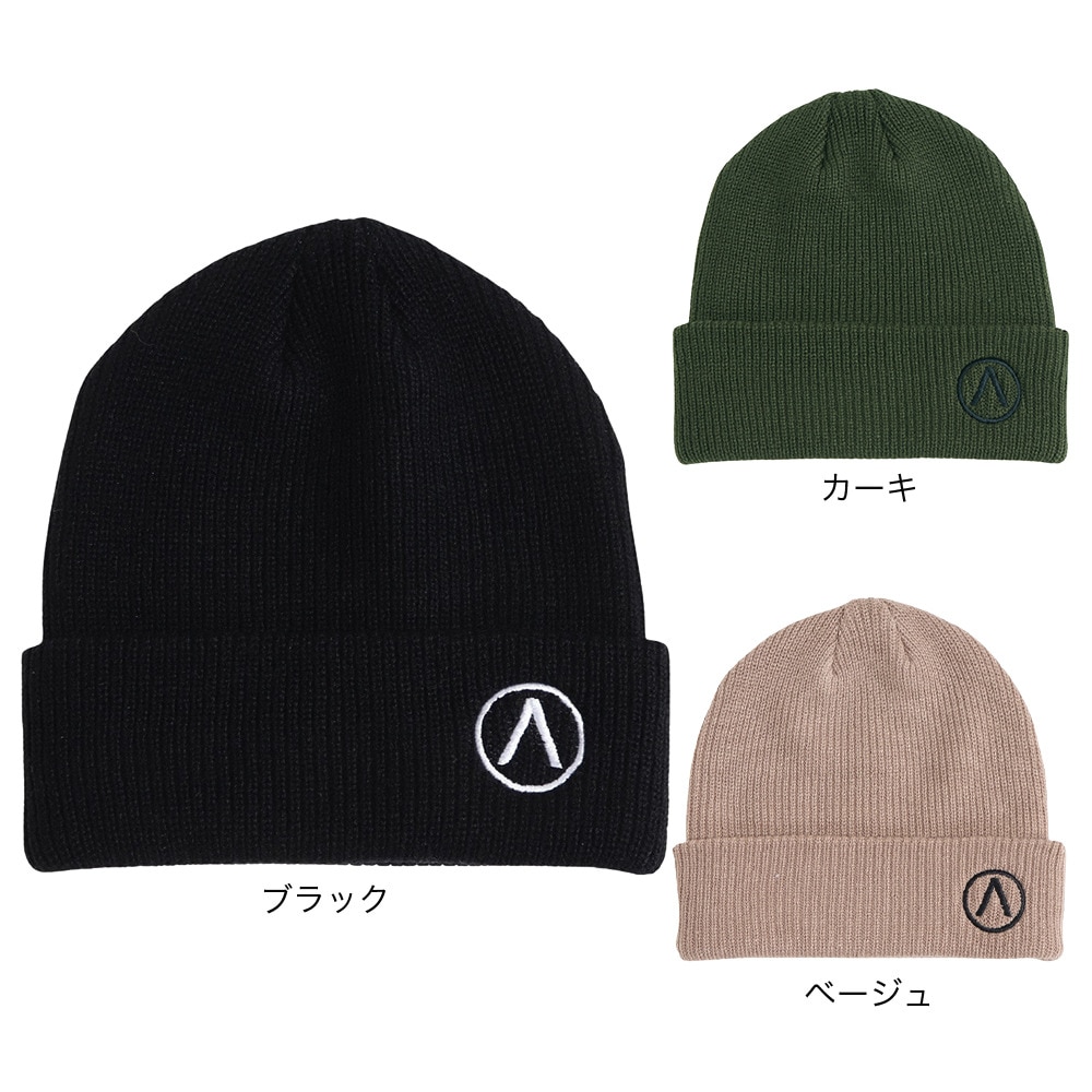 エアボーン（ARBN）（メンズ）EMB ニットキャップ ビーニー AR23FW-CAP003BEG ニット帽 フリーサイズ ベージュ