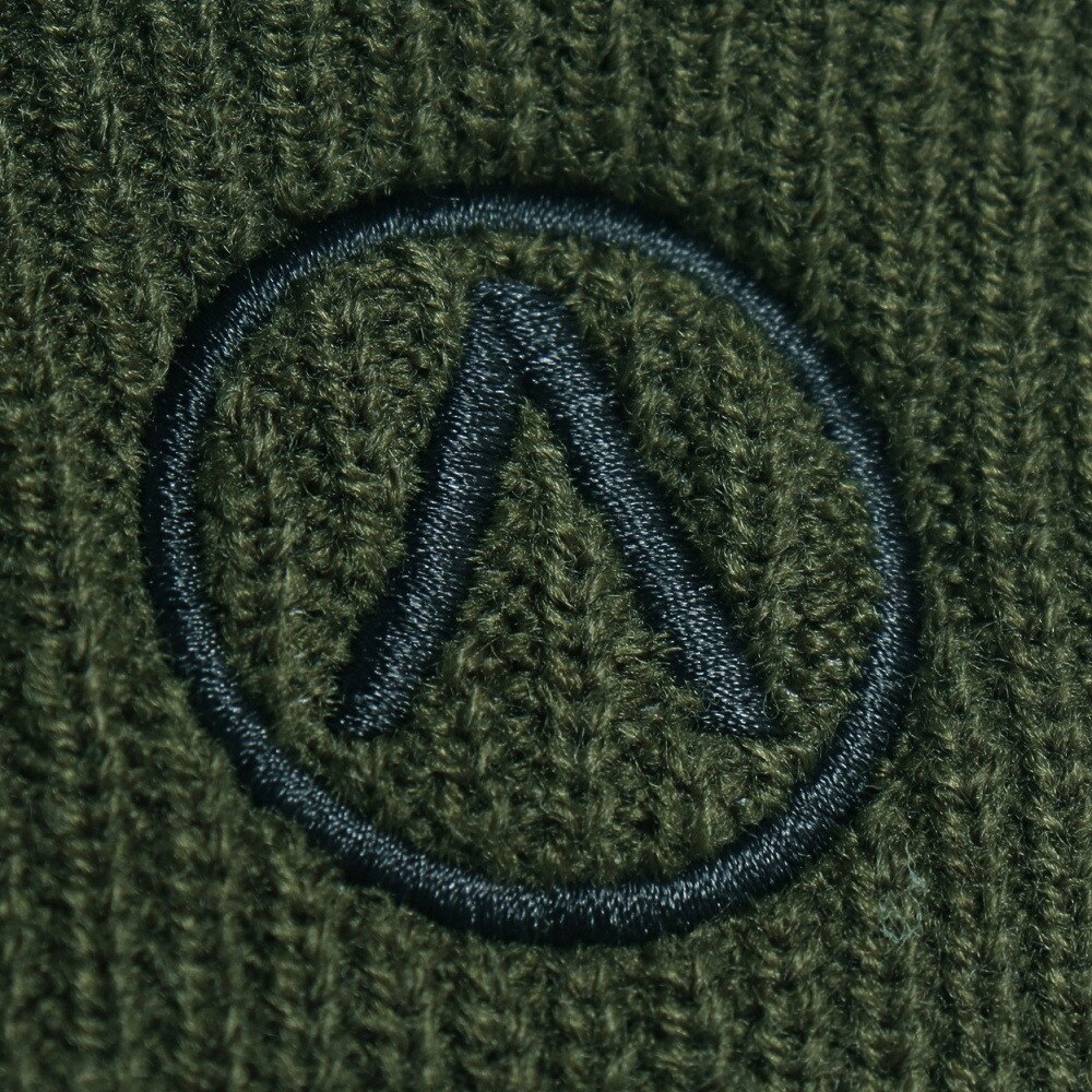 エアボーン（ARBN）（メンズ）EMB ニットキャップ ビーニー AR23FW-CAP003KHK ニット帽 フリーサイズ カーキ