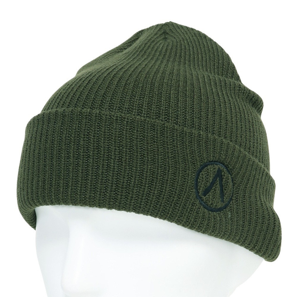 エアボーン（ARBN）（メンズ）EMB ニットキャップ ビーニー AR23FW-CAP003KHK ニット帽 フリーサイズ カーキ