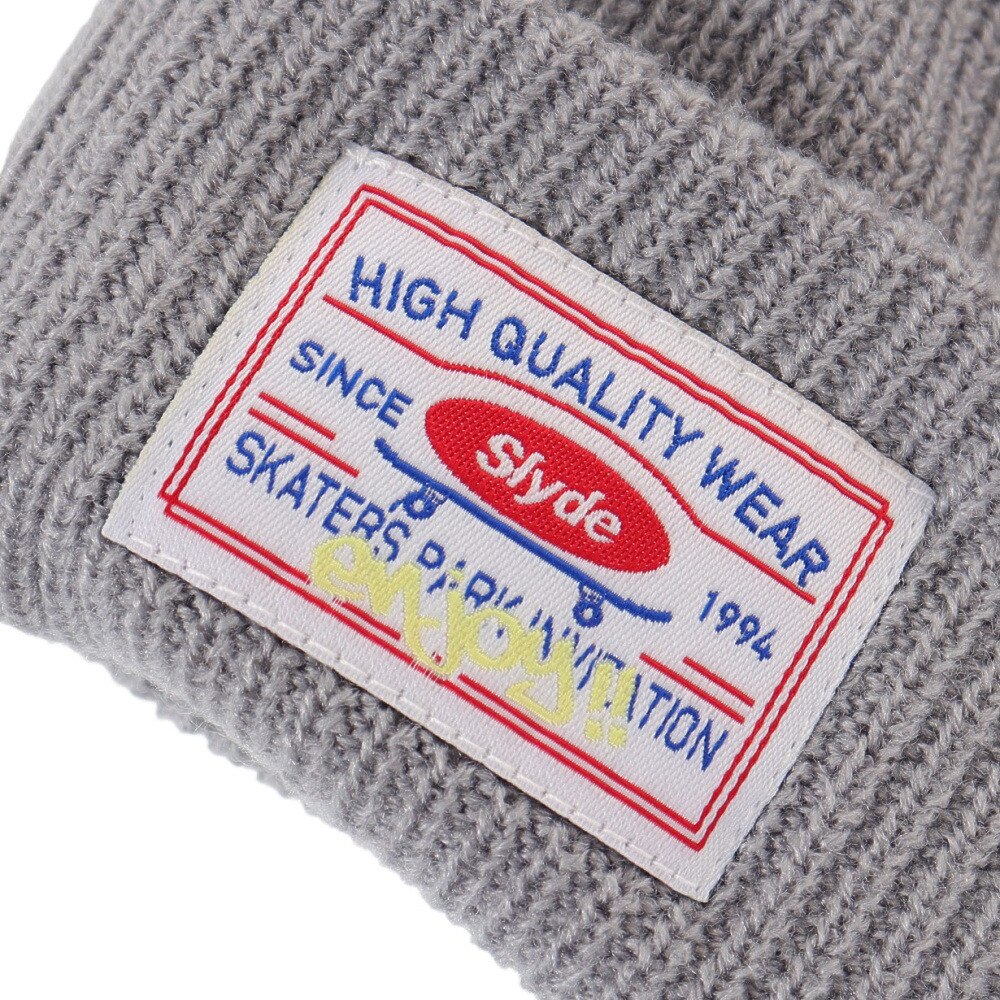 スライド（SLYDE）（メンズ、レディース）ニット帽 ニット ビーニー SL23FW-HAT002GRY グレー 防寒 フリーサイズ