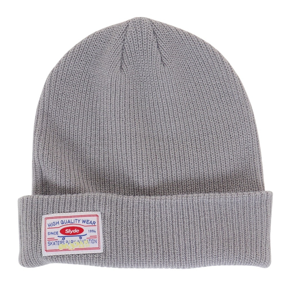スライド（SLYDE）（メンズ、レディース）ニット帽 ニット ビーニー SL23FW-HAT002GRY グレー 防寒 フリーサイズ