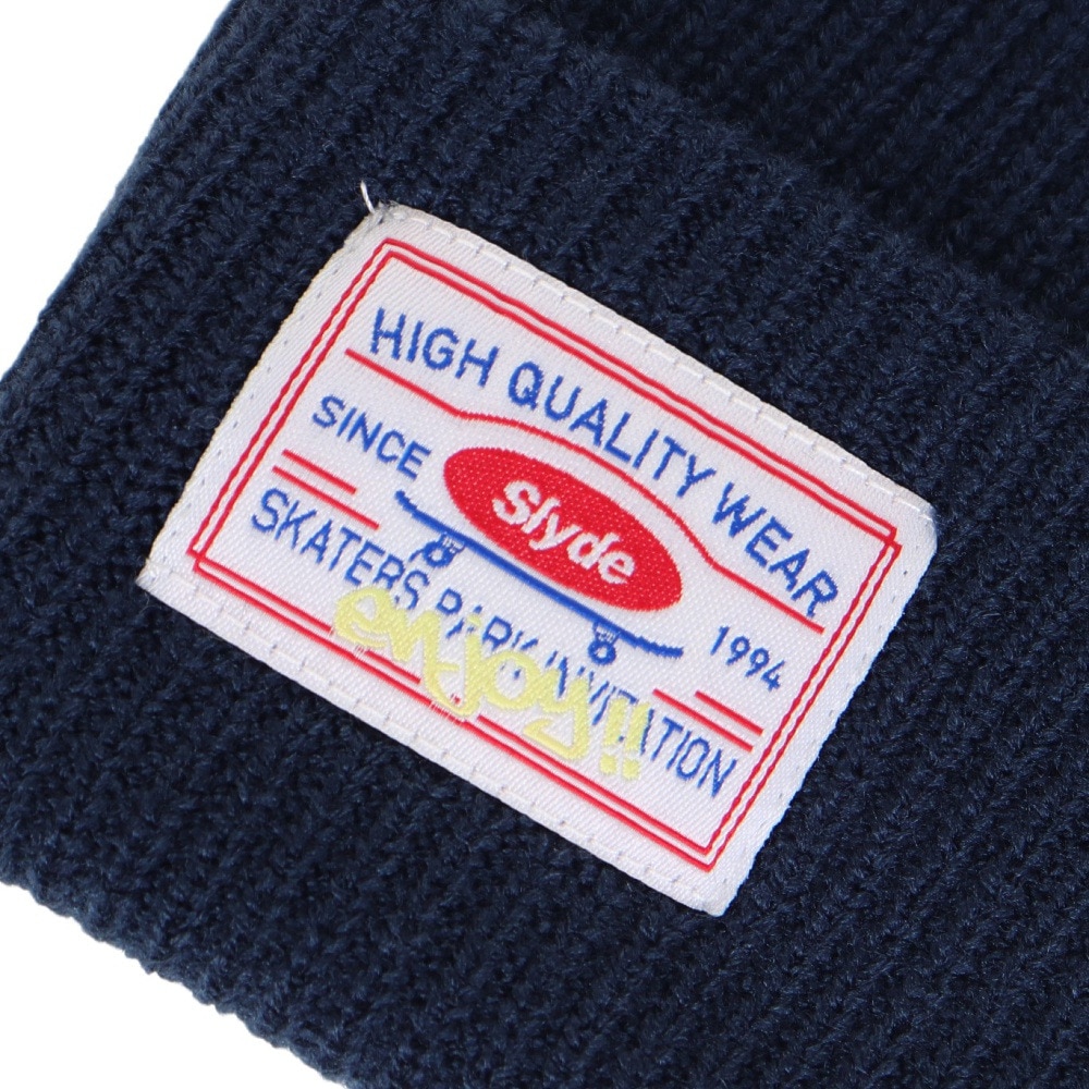 スライド（SLYDE）（メンズ、レディース）ニット帽 ニット ビーニー SL23FW-HAT002IBLU 青 防寒 フリーサイズ