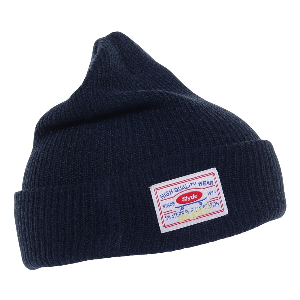 スライド（SLYDE）（メンズ、レディース）ニット帽 ニット ビーニー SL23FW-HAT002IBLU 青 防寒 フリーサイズ