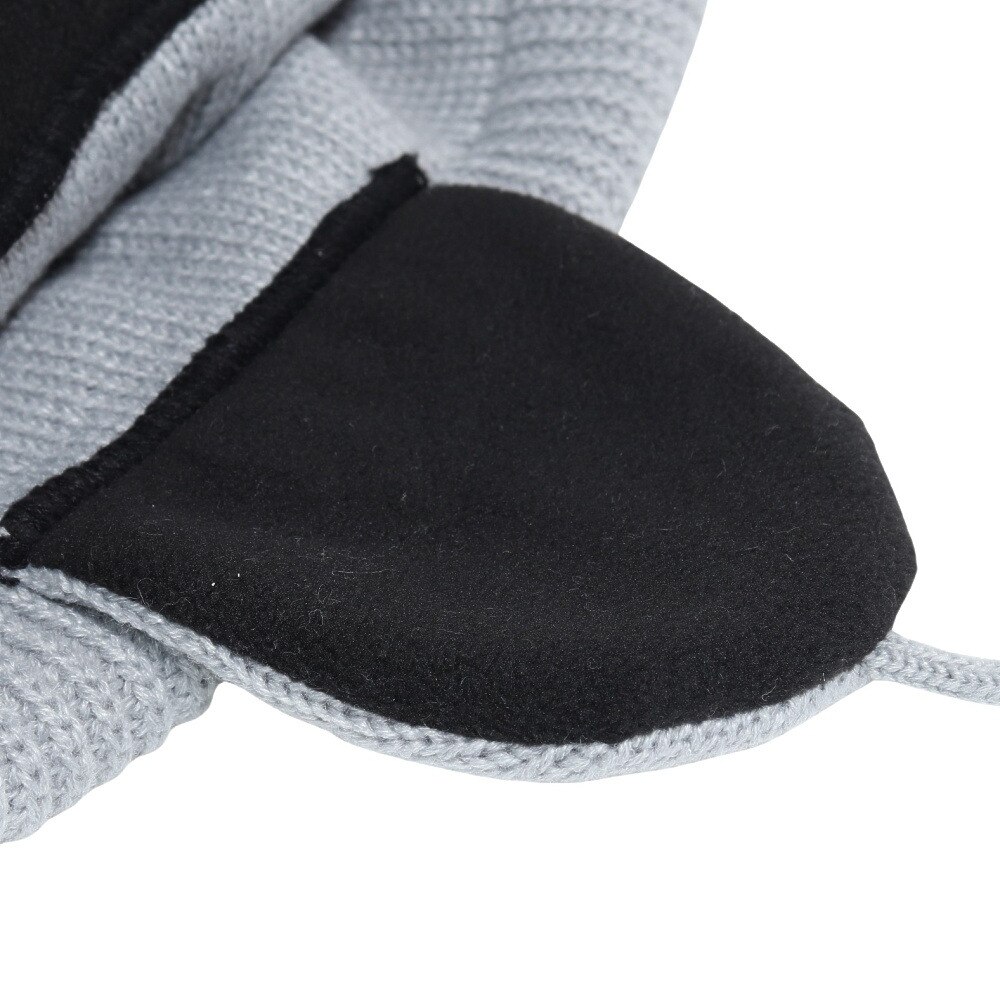 スライド（SLYDE）（メンズ、レディース）ニット帽 EAR MAFF ニットキャップ ビーニー SL23FW-HAT003GRY フリーサイズ 紐付き 耳当て付き グレー